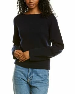 Vince Boat Neck Wool & Cashmere-Blend Pullover Women Sweaters & Knits