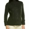 Vince Texture Cable Turtleneck Wool & Cashmere-Blend Sweater Women Sweaters & Knits