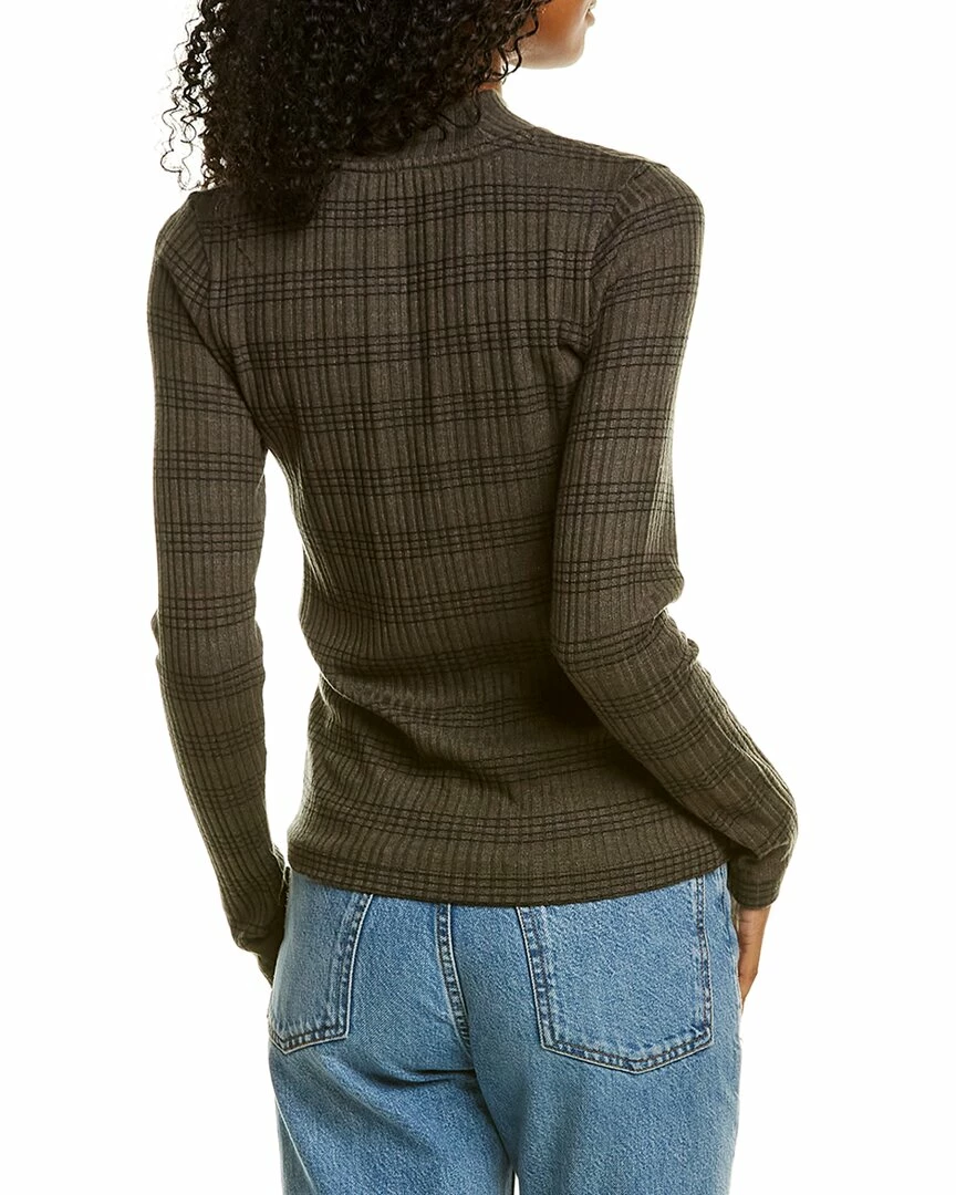 Vince Variegated Rib Striped Mock Neck Sweater Women Sweaters & Knits 4 Vince Variegated Rib Striped Mock Neck Sweater Women Sweaters & Knits - Image 2