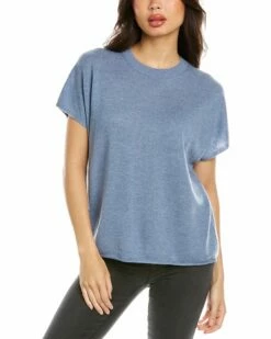 Vince Cashmere & Linen-Blend T-Shirt Women Sweaters & Knits
