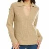 Vince V-Neck Collared Wool & Cashmere-Blend Pullover Women Sweaters & Knits