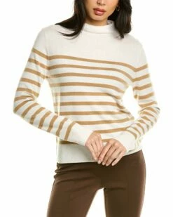 Vince Brenton Stripe Wool & Cashmere-Blend Sweater Women Sweaters & Knits