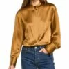 Vince Long Sleeve Silk Blouse Women Tops -Vince shop 1411804976 RLLZ 1