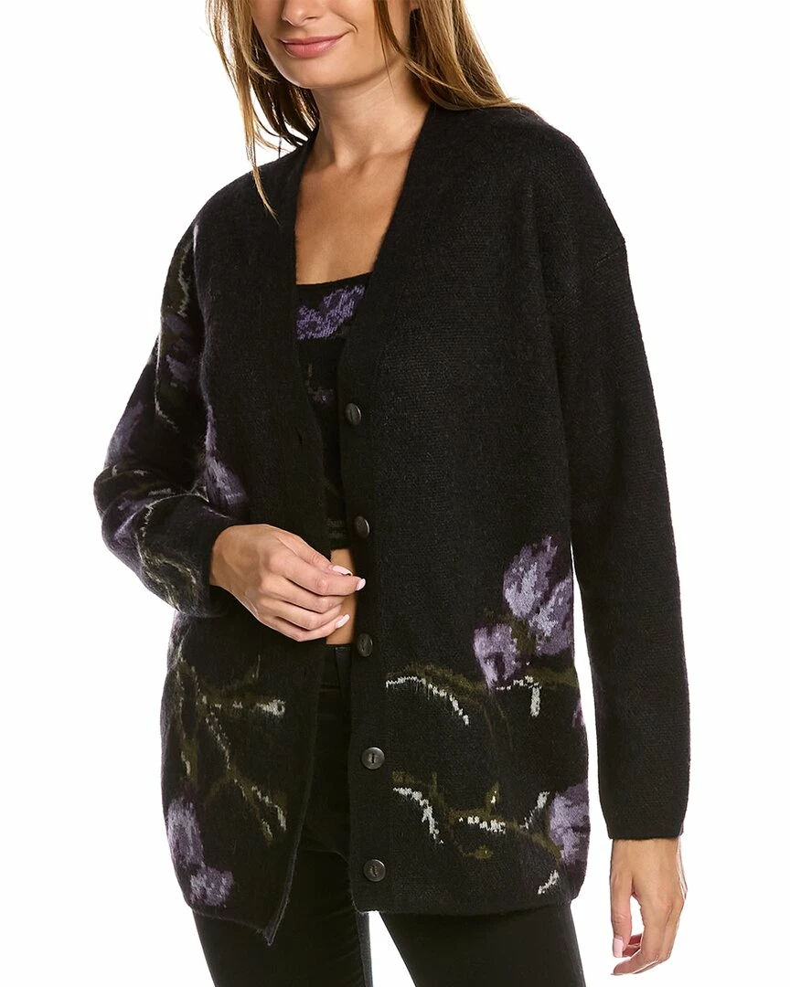 Vince Orchid Jacquard Wool, Alpaca & Mohair-Blend Cardigan Women Sweaters & Knits 3 Vince Orchid Jacquard Wool, Alpaca & Mohair-Blend Cardigan Women Sweaters & Knits