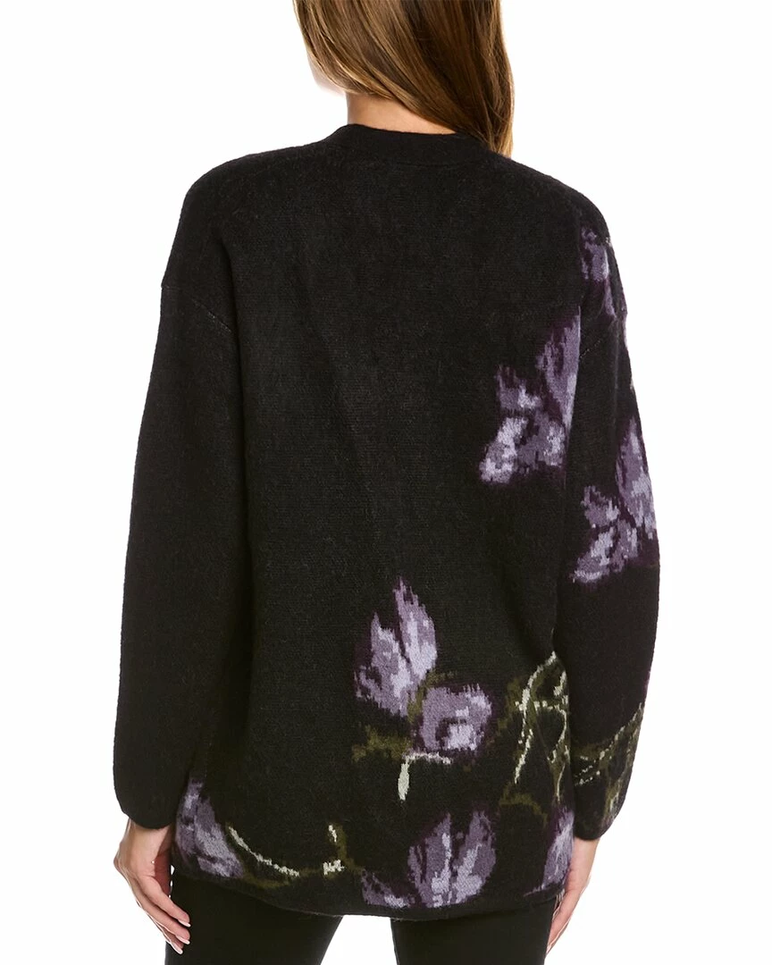 Vince Orchid Jacquard Wool, Alpaca & Mohair-Blend Cardigan Women Sweaters & Knits 4 Vince Orchid Jacquard Wool, Alpaca & Mohair-Blend Cardigan Women Sweaters & Knits - Image 2