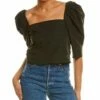 Vince Draped Square Neck Top Women Tops
