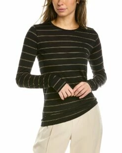 Vince Stripe Crew T-Shirt Women Sweaters & Knits