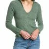 Vince Brushed V-Neck Polo Alpaca & Wool-Blend Sweater Women Sweaters & Knits -Vince shop 1411994023 RLLZ 1